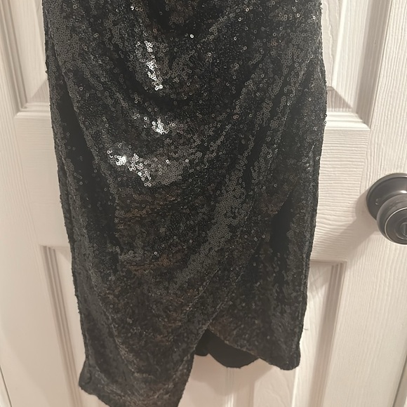 Size 9 cocktail or evening gown formal summer in black sequins - Picture 4 of 9